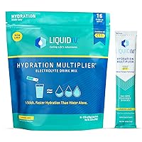 Liquid I.V. Hydration Multiplier - Lemon Lime - Hydration Powder Packets | Electrolyte Drink Mix | Easy Open Single-Serving Stick | Non-GMO | 16 Stick
