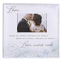 Malden International Designs 2 Up 4x6 Photo Album With Memo Writing Area Love Never Ends Watercolor Cover Book Bound White