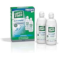 Opti-Free Puremoist Multi-Purpose Disinfecting Solution with Lens Case, 20 Fl Oz (pack of 2)