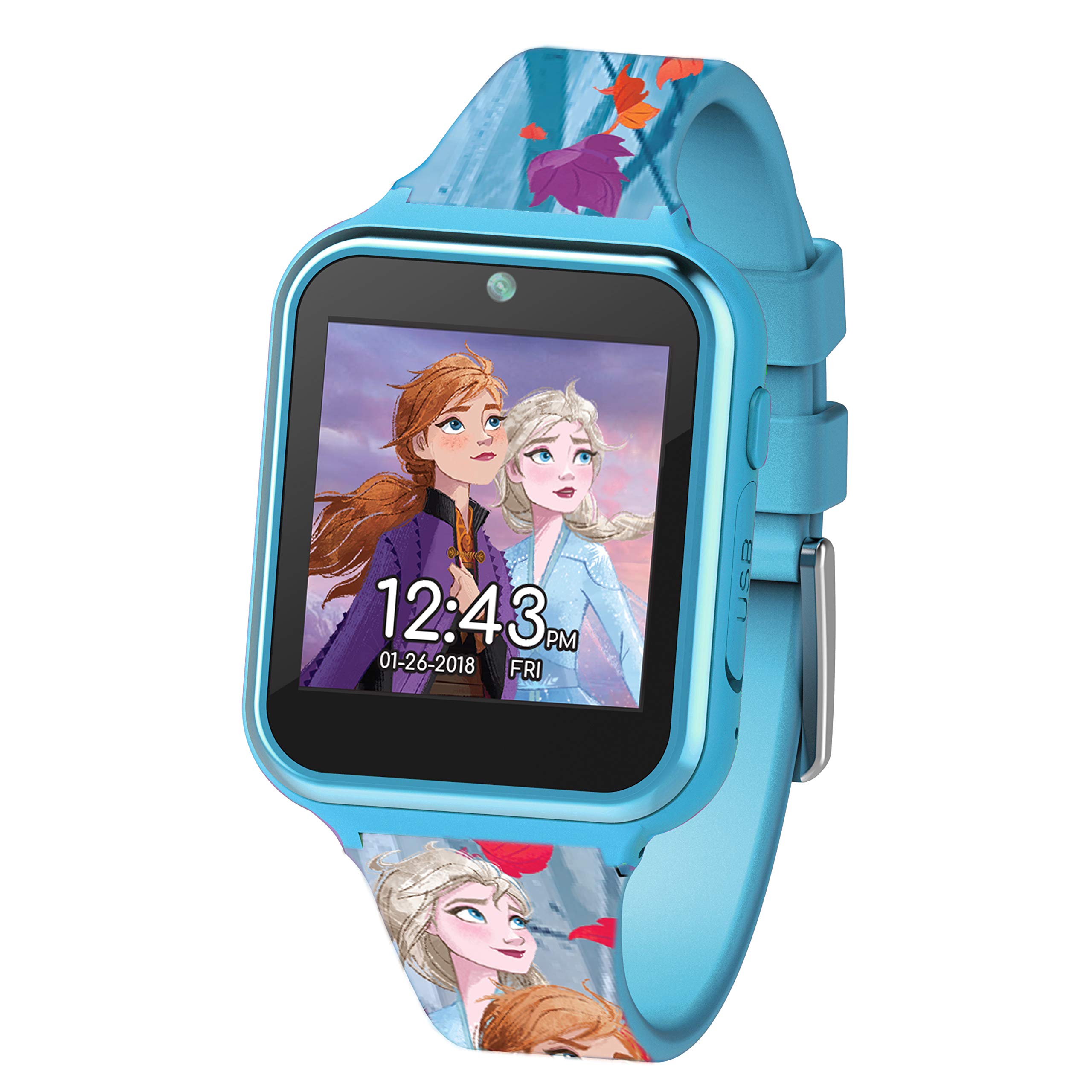 Accutime Kids Disney Frozen Smart Watch with Camera for Kids and Toddlers - Interactive Smartwatch for Boys & Girls with Games, Voice Recorder, Calculator, Pedometer, Alarm, Stopwatch
