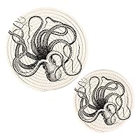 Common Octopus Trivets for Hot Dishes Pot Holders Set of 2 Pieces Hot Pads for Kitchen Heat Resistant Trivets for Hot Pots and Pans Placemats Set for Kitchen Countertops Decor
