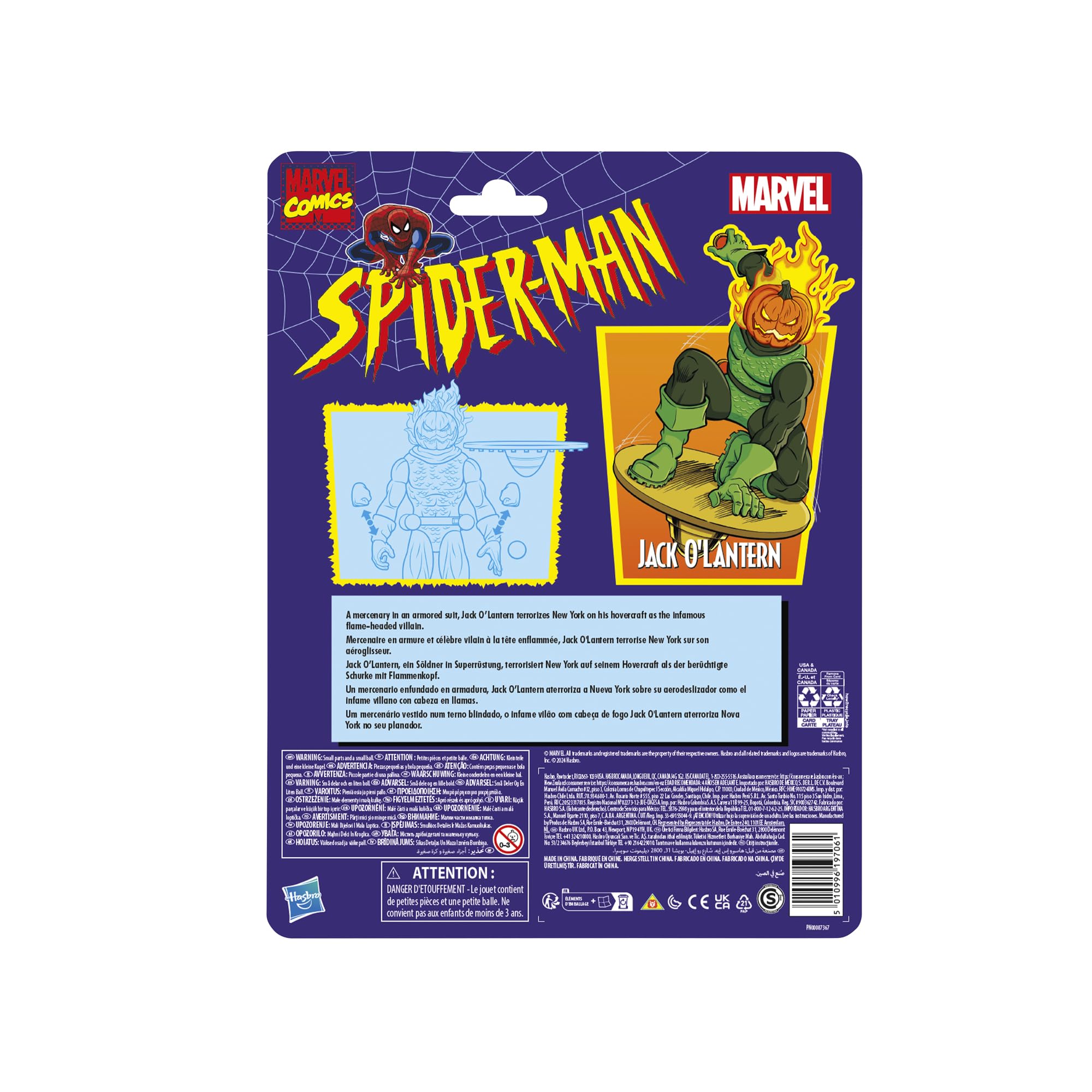 Marvel Legends Series Jack O'Lantern, Spider-Man Comics Collectible 6-Inch Action Figure