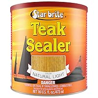 STAR BRITE Teak Sealer - No Drip, No Splash Formula - One-Coat, Durable Protection for All Fine Woods - Perfect for Outdoor Furniture & Marine Use - Natural Light, 16 Oz Pint (087916)