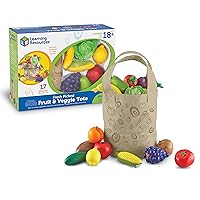 Fresh Picked Fruit And Veggie Tote, 17 Piece, Age 18 months+, Multicolor,8 L x 9 W in