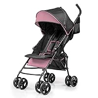 3Dmini Convenience Stroller, Pink – Lightweight Stroller with Compact Fold, Multi-Position Recline, Canopy with Pop Out Sun Visor and More – Umbrella Stroller for Travel