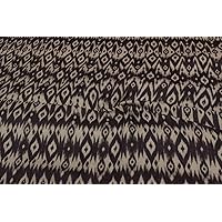 White Black Abstract Printed Tweed Wool Fabric for Arts & Crafts, DIY, Sewing, and Other Projects, Width 38 Inches Package of 3 Metre HP-5121220-5