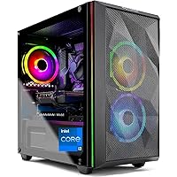 Skytech Gaming Chronos Mini Gaming Computer PC Desktop - Intel Core-i3 10100F 3.6GHz, GTX 1650 4G, 500GB SSD, 8G 3000, RGB Fans, AC WiFi, Windows 10 Home 64-bit,Black