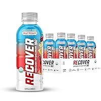 RECOVER 180 Organic Hydration Sports Drink, No Sugar Added, 15 Calorie Sports Beverage, Organic Flavors With Vitamins, Potassium-Packed Electrolytes (16.9 Fl Oz, Fruit Punch)