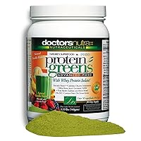 PH50 Whey Protein Greens Drink with Certified Organic Ingredients, 1.19 Pounds (540 Grams) 50 Superfoods with Digestive Enzymes, Natural Vanilla Flavor