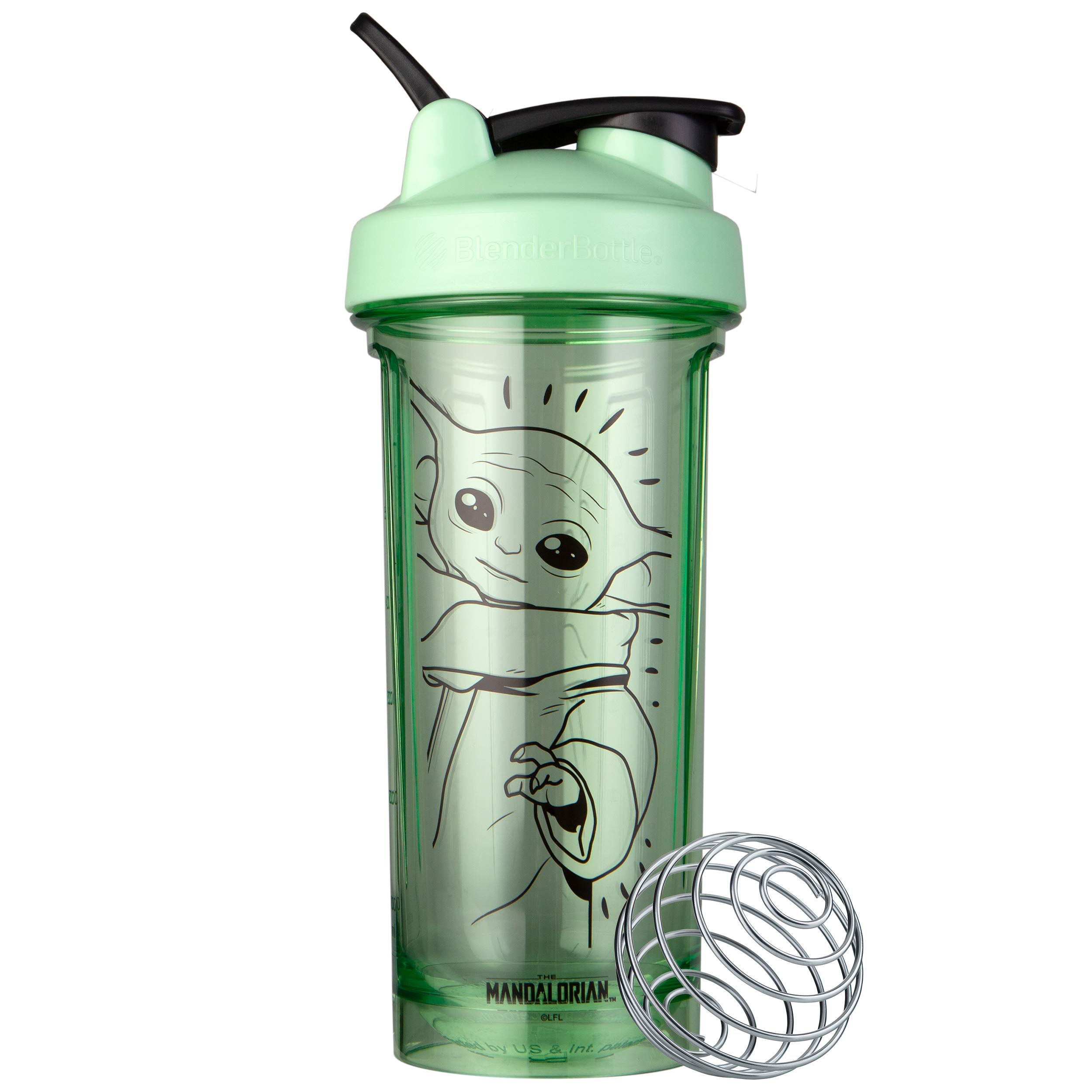 BlenderBottle Star Wars Shaker Bottle Pro Series Perfect for Protein Shakes and Pre Workout, 28-Ounce, The Child