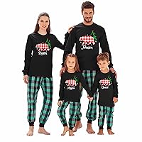 Custom Matching Family Christmas Plaid Bear Long Sleeve Shirt