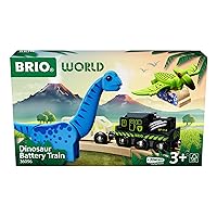 BRIO World – 36096 Dinosaur Battery Train | Toy Train for Kids Aged 3 Years Up