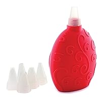 Norpro NOR-3556 Silicone Icing DECORTR W/6 Tips , Red