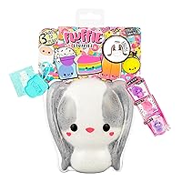 Bunny Small Collectible Feature Plush - Surprise Reveal Unboxing Huggable Tactile Play Fidget DIY Ultra Soft Fluff