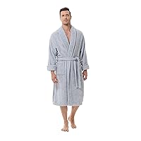 INK+IVY Mens Terry Fabric 100% Cotton Bathrobe for MenTerry Fabric 100% Cotton Bathrobe For Men,