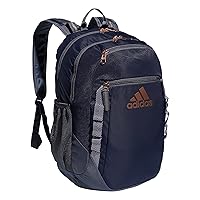 adidas Excel 6 Backpack, Shadow Navy/Onix Grey/Rose Gold, One Size