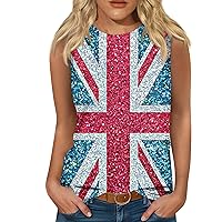 Independence Day Tank Top Funny, July 4Th Independence Day Tank Top Patriots Tee Tank Tops for Women Women 4Th of July Tank Tops Summer Trendy Patriotic American Flag Print Country (1-Wine,S)