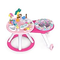 Bright Starts Around We Go 2-in-1 Walk-Around Baby Activity Center & Table, Tropic Coral, Ages 6 Months+