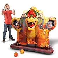 The Super Mario Bros. Movie Bowser Inflatable Sports Game for Kids, Indoor Games or Outdoor Games for Kids and Adults, Approximate Inflated Size 51 Inches L x 18 Inches W x 46 Inches H