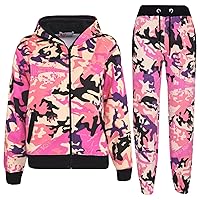 Kids Boys Girls Tracksuit Camouflage Jogging Suit - T.S A2Z Camo Baby Pink_3-4