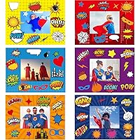 30 Pack Super Theme Hero DIY Picture Frame Craft Kit for Kids Fashion Hero DIY Photograph Craft Hero Children Stickers for Hero Art Craft Home Classroom Game Activities