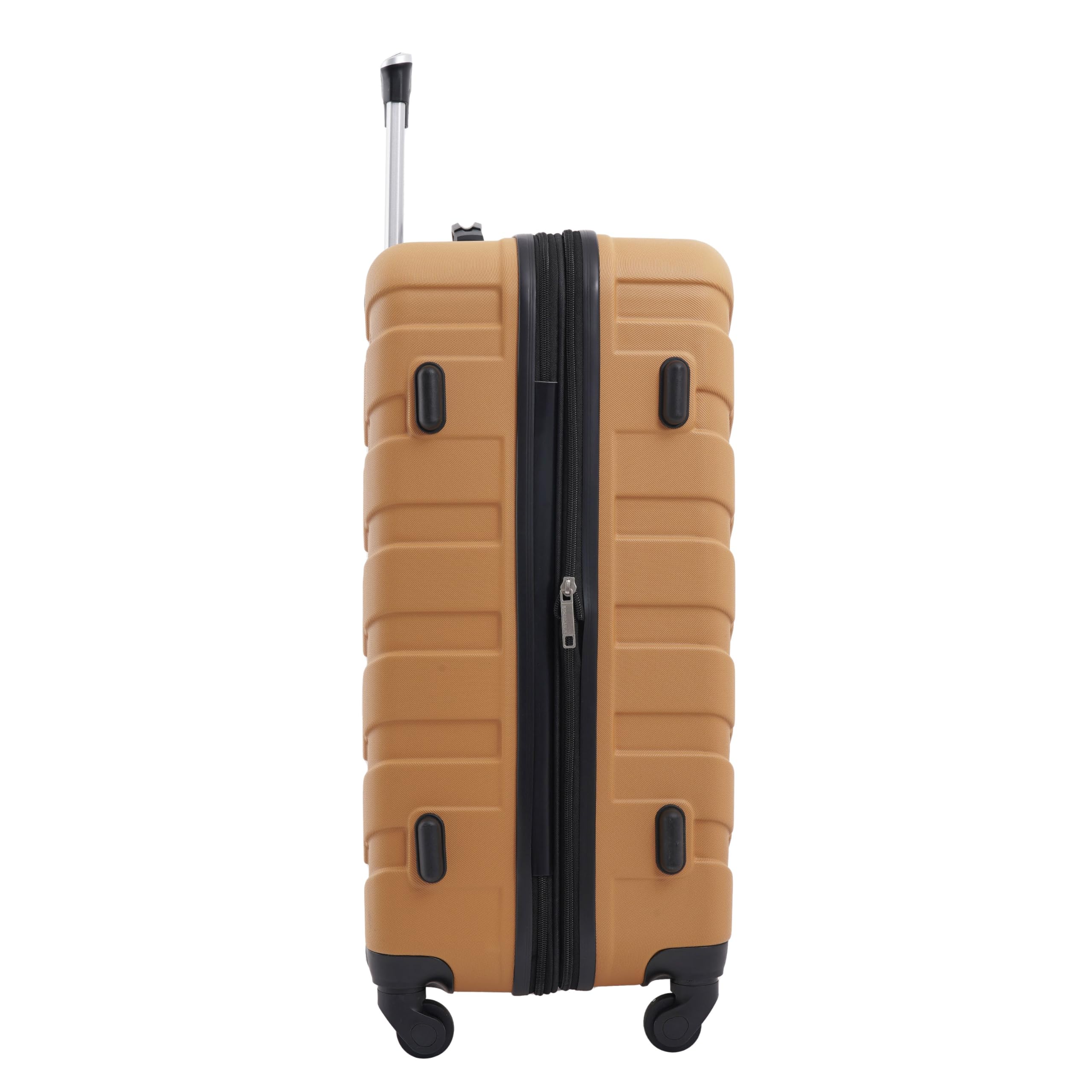 Wrangler Luggage and Packing Cubes, Amber Gold, 4-Piece Set