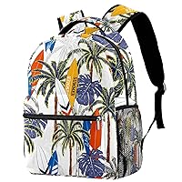 Palm Tree Summer Beach School Backpack Medium Size, Travel Bag For Women Girls Men Boys Teens