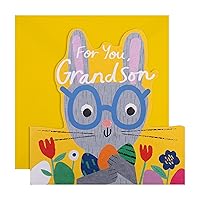 Hallmark Easter Card for Grandson - Die Cut Bunny Design