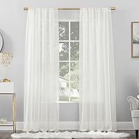 No. 918 Mallory Sheer Voile Rod Pocket Curtain Panel, 59