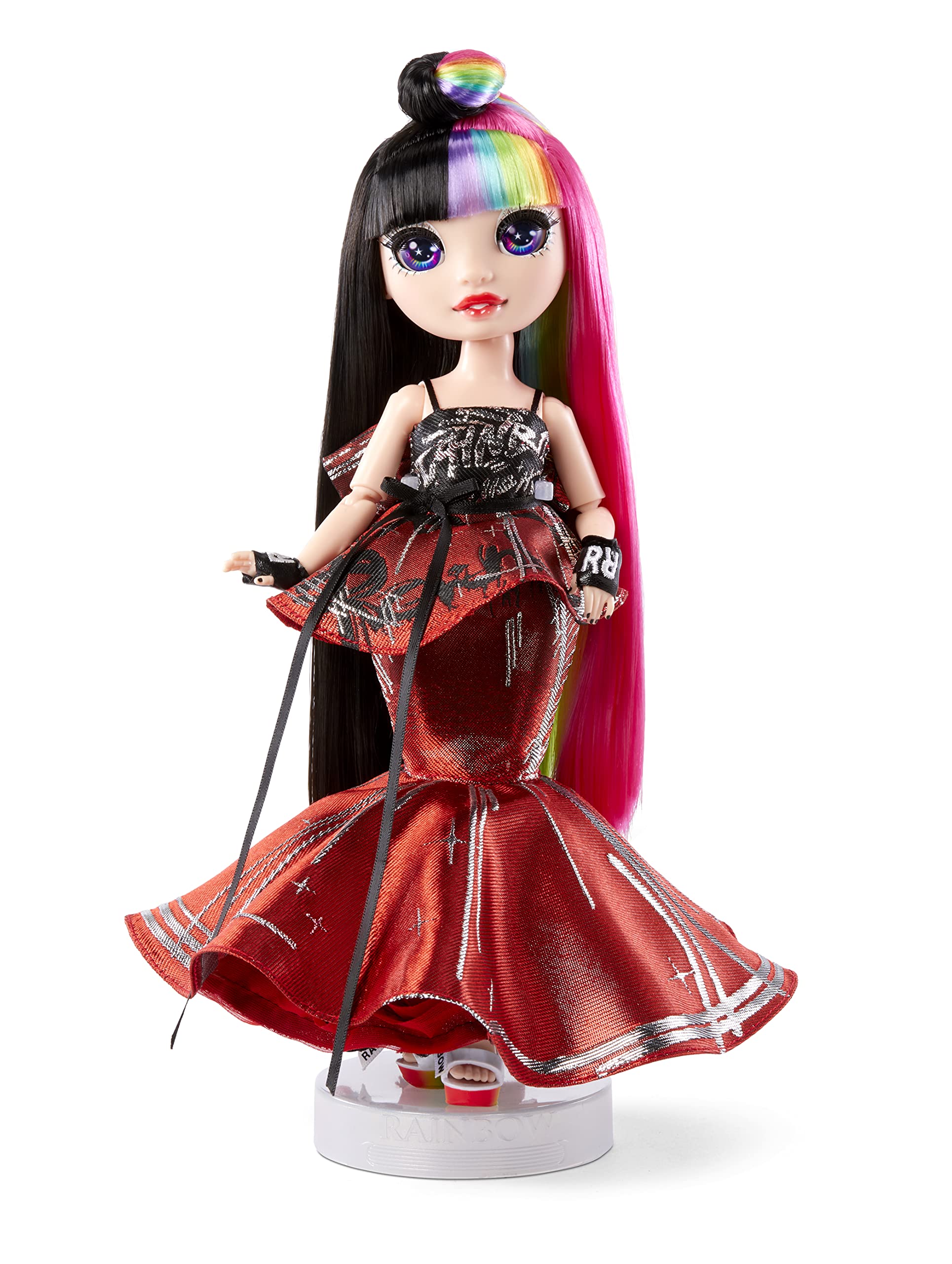 Rainbow High 2021 Jett Dawson Collector Fashion Doll with Black and Rainbow Hair, 2 Designer Outfits to Mix & Match Accessories, Gift for Kids & Collectors, Toys for Kids Ages 6 7 8+ to 12 Years