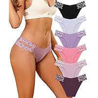 Women's Bikini Underwear Breathable Cotton Panties for Womens 6 Pack Ladies  Stretchy Hipster Soft Briefs Panty