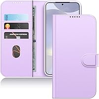 JETech Wallet Case for Samsung Galaxy S24+ / S24 Plus 5G, Shockproof PU Leather Magnetic Flip Cover with Card Holder, Stand Feature and Full Camera Protection (Lilac)