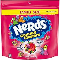 Nerds Gummy Clusters Candy, Rainbow, 18.5 Ounce Resealable Big Bag