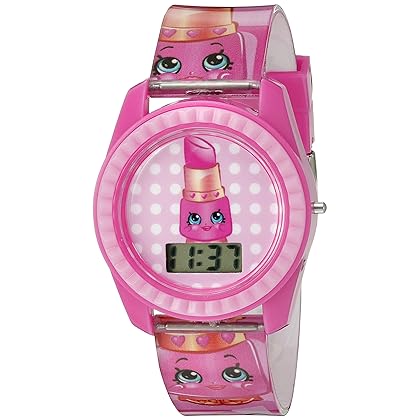 Accutime Shopkins Kids' KIN4001 Digital Display Quartz Pink Watch