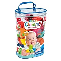 Clementoni - 17878 - Soft Clemmy - Zachte Zak Met 40 Blokken - Blokken Voor Kinderen, Sensorisch Spel, Educatief Speelgoed Baby's Van 6-36 Maanden, Gemaakt in Italy