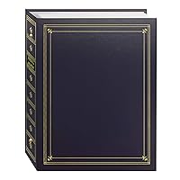 Pioneer Photo Albums APS-247/BB 3-Ring Bound Bay Blue Leatherette Cover with Gold Accents Photo Album for 4 by 7-Inch, 5 by 7-Inch and 8 by 10-Inch Prints