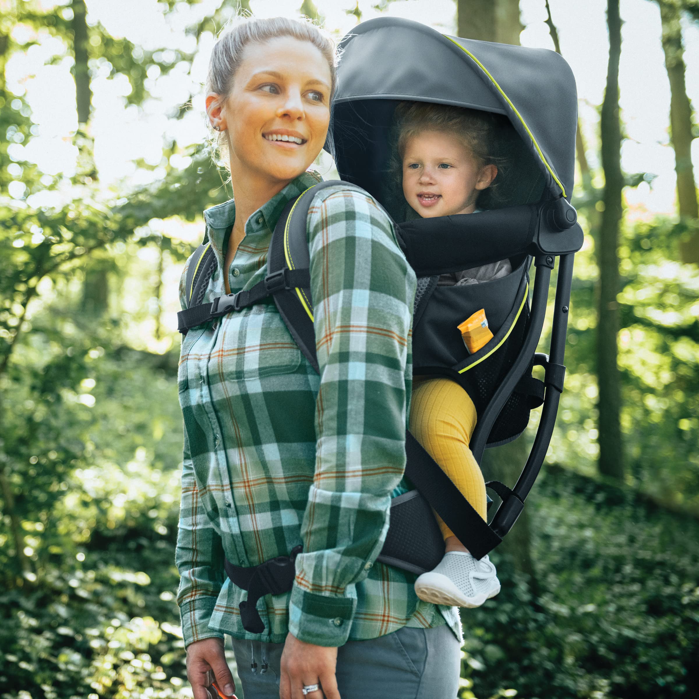 Chicco SmartSupport Aluminum Frame Backpack Carrier, Lightweight Baby Backpack Carrier | Solar/Grey - New Model