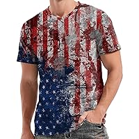 Mens American Flag Tank Tops Patriotic 4th of July Shirt Independence Day USA Workout Tee Spring and Summer T-Shirt