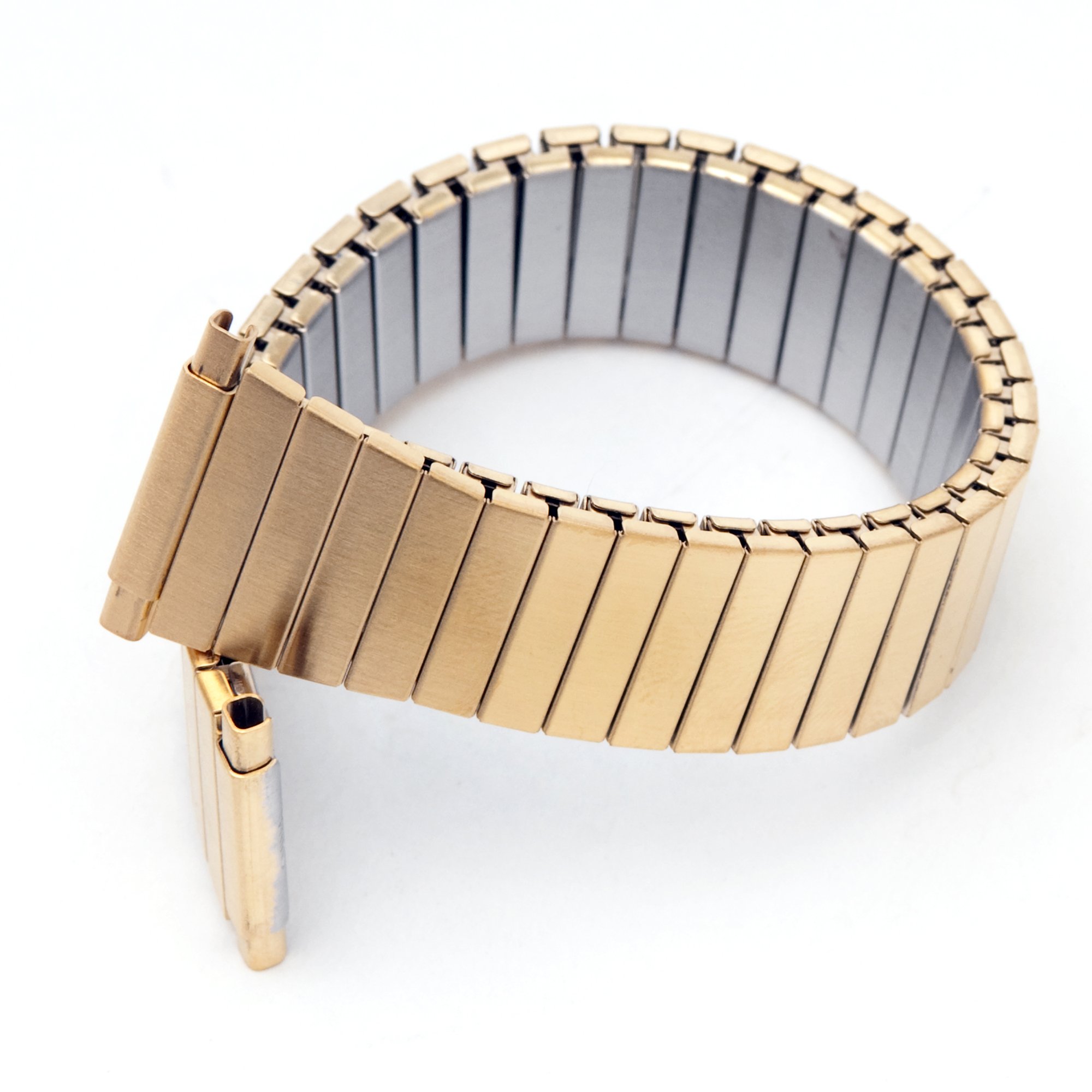 Voguestrap TX921Y Allstrap 15-19mm Gold Long-Length Tapered Expansion Watchband