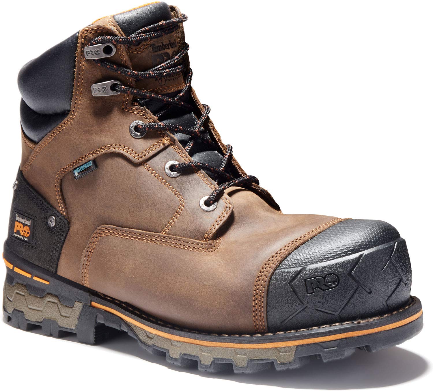 Timberland PRO Men's Boondock 6 Inch Composite Safety Toe Waterproof 6 CT WP, Brown, 12 Wide