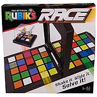 Rubik's Race, Classic Fast-Paced Strategy Sequence Brain Teaser Travel Board Game Two-Player Speed Solving Face-Off, Packaging May Vary, for Adults & Kids Ages 7+