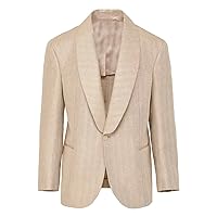 Men's Herringbone Blazer One Button Suit Coat Jacket Shawl Lapel Dinner Wedding Prom Daily
