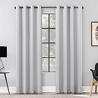 Textured Weave Anti-Dust Allergy/Pet Friendly Anti-Dust Blackout Grommet Curtain Panel, 50