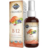 Organics B12 Vitamin - Whole Food B-12 for Metabolism and Energy, Raspberry, 2oz Liquid