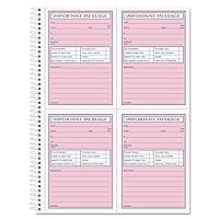 TOPS 4005 Telephone Message Book, Fax/Mobile Section, 5 1/2 x 3 3/16, Two-Part, 200/Book