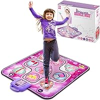 Atlasonix Dance Mat for Kids - Electronic Dance Pad - 5 Modes & 3 Levels - Toddlers to School Age Kids Love to Dance with This Princess Dancing Mat Girl Gift Ideas - Girls Age 3+