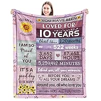 Gifts for 10 Year Old Girl 10th Birthday Decorations for Girl Double Digits Birthday Gifts for Age 10 Girl Best Gifts for 10 Year Old Girls Throw Blanket 50