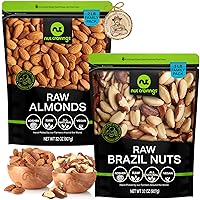Raw Brazil Nuts + Raw Almonds 32.oz 2 Pack Bundle