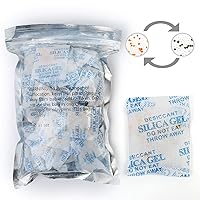 LotFancy 60 Packs 5g Silica Gel Packets, Food Grade, Dehumidifiers Disposable Moisture Absorber, for Home Drawer Windows Wardrobe Clothes Storage Camera Bag Shoes