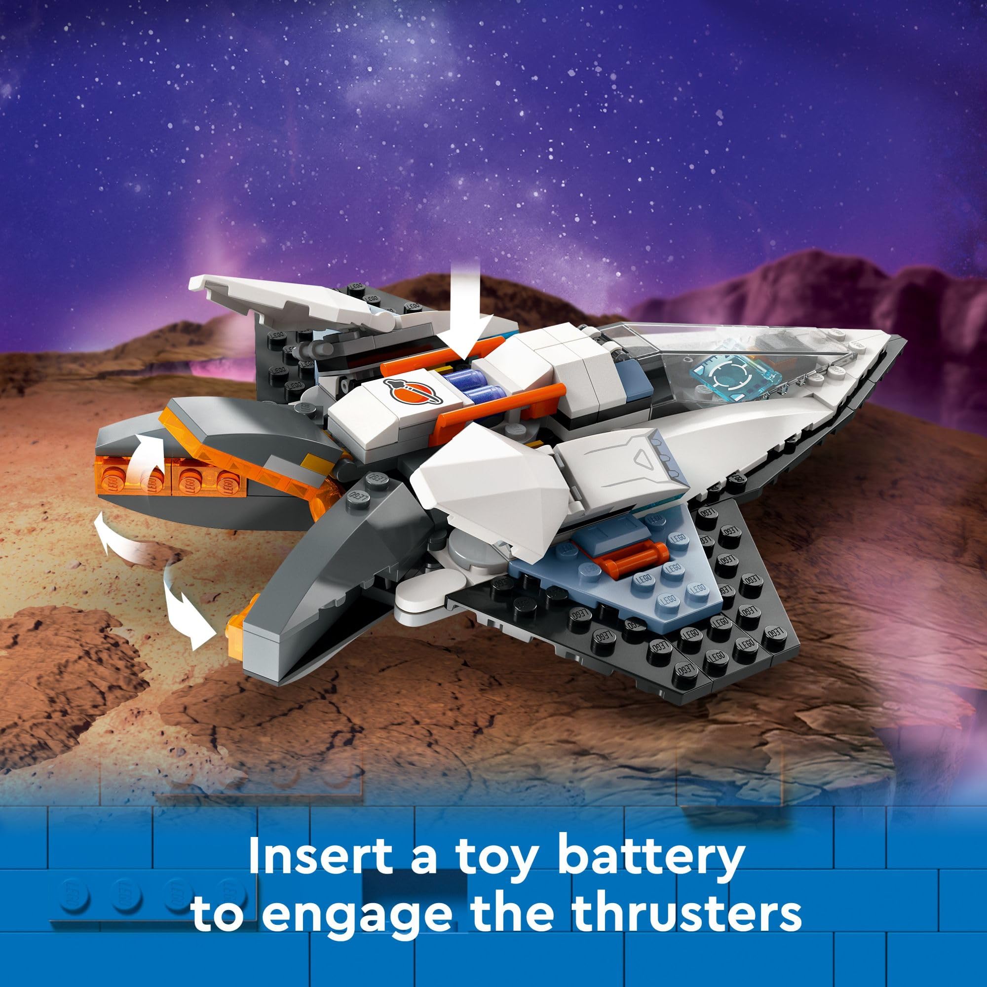 LEGO City Interstellar Spaceship Toy for Kids, Creative Play Space Toy, Building Set with Spacecraft Model, Drone, and Astronaut Figure, Building Toy for Boys, Girls and Kids Ages 6 and Up, 60430